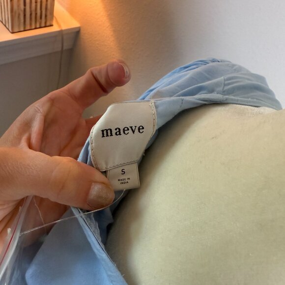 Maeve by Anthropologie Blue Ruffle Mini Dress – Size Small (NWT) - Picture 6 of 6